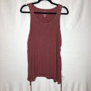 American Eagle lace up side ribbed tank top AZ11